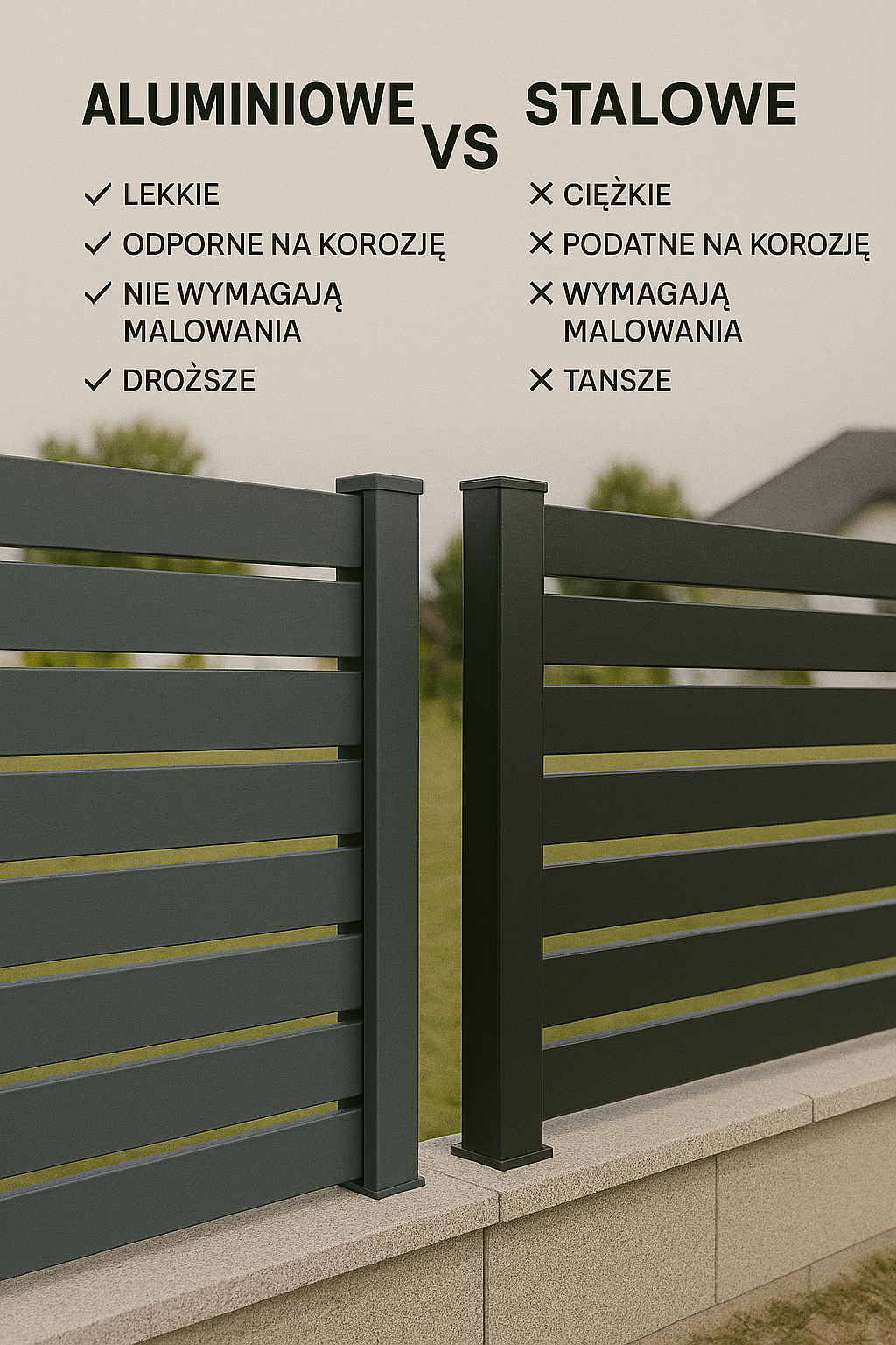 Charakterystyka ogrodzeń stalowych i aluminiowych – które wybrać?